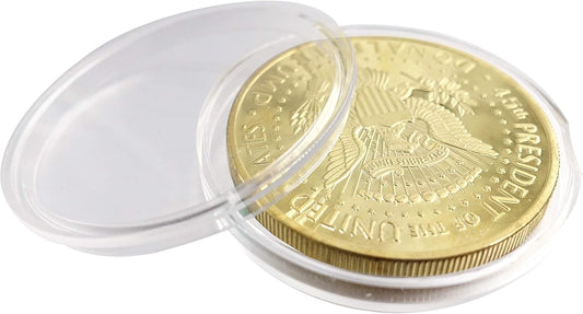 2024 Donald Trump Collectible Gold-Plated Coin with Case, Support Re-Election